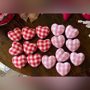 Red and Pink Checkered Hearts